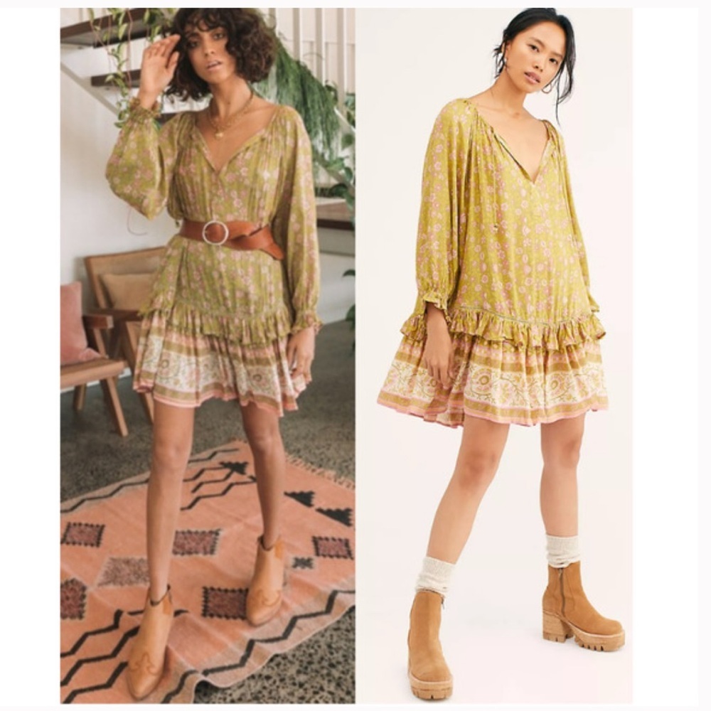 Spell & Gypsy Dahlia tunic dress mini floral
